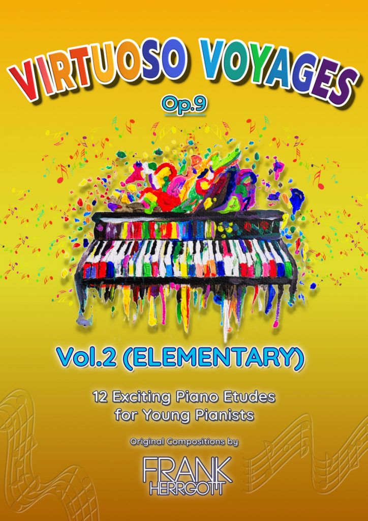 Alt Text: Page excerpt from Vol.2 – Elementary Piano Études by Frank Herrgott_front cover